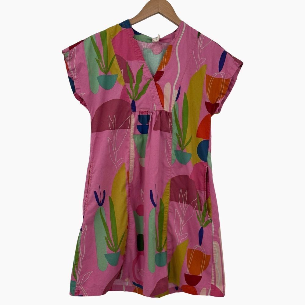 Uncle Frank by Ivy Jane 100% Cotton Modern Mexicana Dress in Pink Multi | XS - Picture 2 of 8